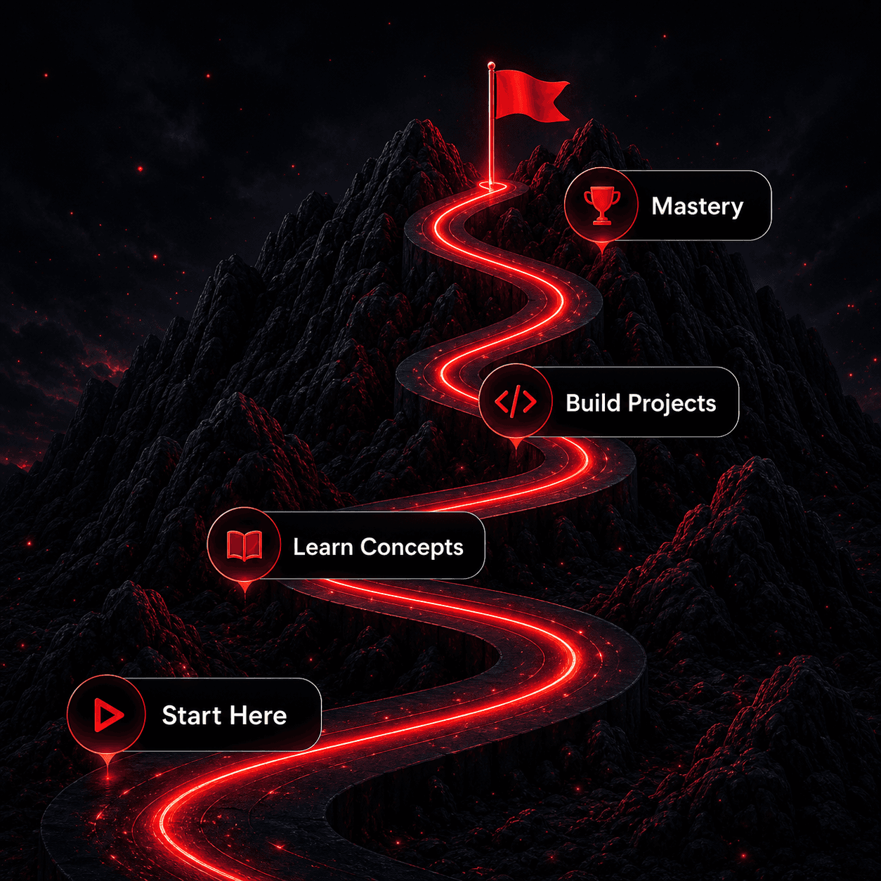 Roadmap journey background